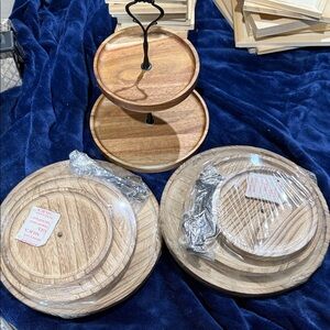 Wooden Serving 3 tier